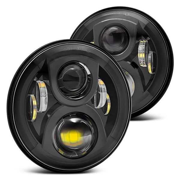 7' Round 7045 HeadLight Assembly - Pair
