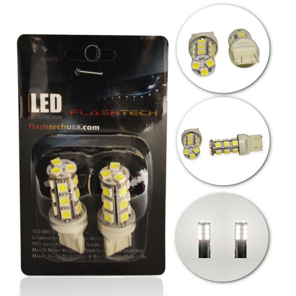 LED Exterior SMD Bulbs - 18 LED - White - 7443