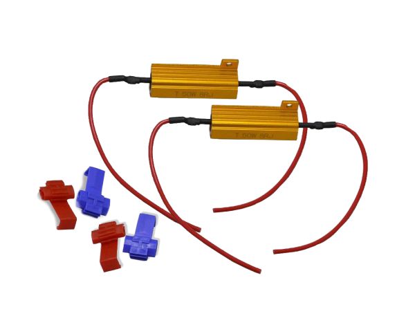 50W 8 ohm anti Flicker Resistors - Pair