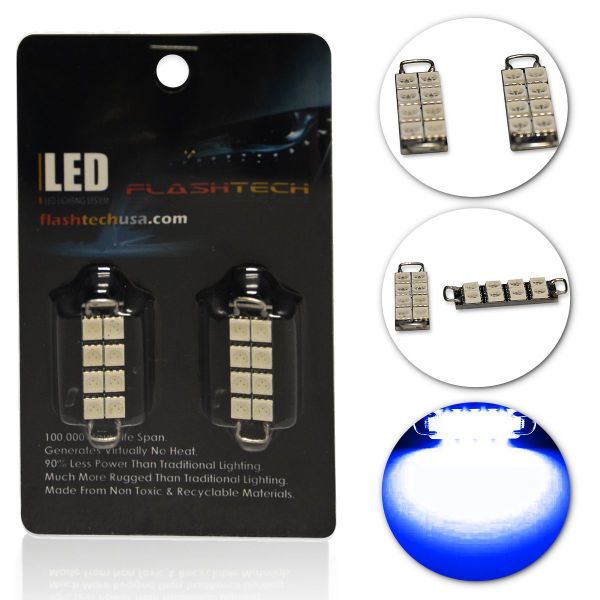 LED Interior SMD Bulbs - 8 LED - Blue - Rigid Loop Bulbs