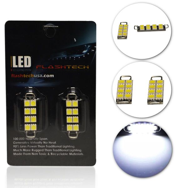 LED Interior SMD Bulbs - 8 LED - White - Rigid Loop Bulbs