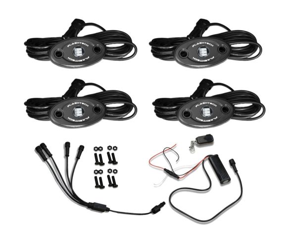 V.3 Fusion Color Change Rock Light 4 Piece Kit - Keyfob RF Controller