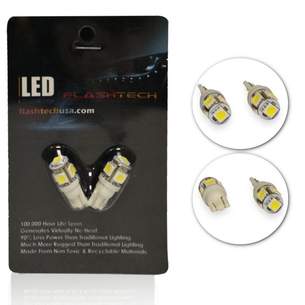LED Exterior and Interior SMD LED Bulbs - 5 5050 LED - T10