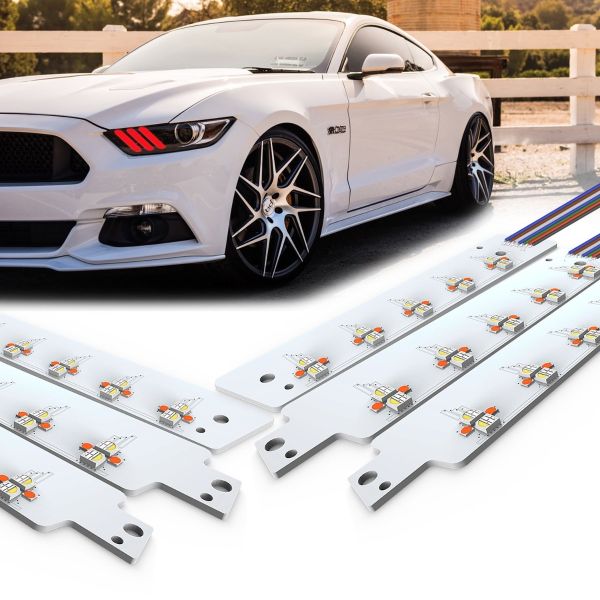 Ford Mustang V.3 Fusion Multi Color LED DRL Headlight Board Kit 2015-2017