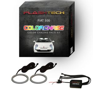Fiat 500 ColorChase LED Halo Headlight Kit 2012-2013