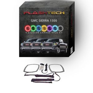 GMC Sierra V.3 Fusion Color Change LED Halo Headlight Kit 2014-2015