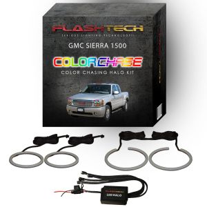 GMC Sierra Denali ColorChase LED Halo Headlight Kit 2001-2006