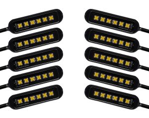 Magnetic Mini6 White 10 Piece Rock Light Kit