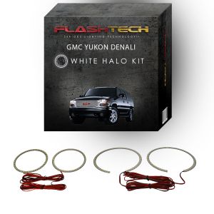 GMC Yukon Denali White LED Halo Headlight Kit 2001-2006
