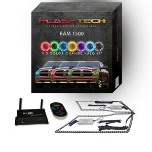 Dodge Ram Sport 2009-2016 V.3 Fusion Color Change LED Halo Headlight Kit with Wifi Remote