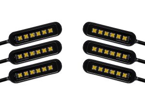 Magnetic Mini6 White 6 Piece Rock Light Kit