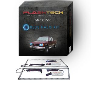 GMC 1500 V.3 Color Change Upper Outline Halo Headlight Kit 1988-1998 OBS Blue LED Halo Headlight Kit