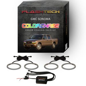 GMC Sonoma ColorChase LED Halo Headlight Kit 1998-2004