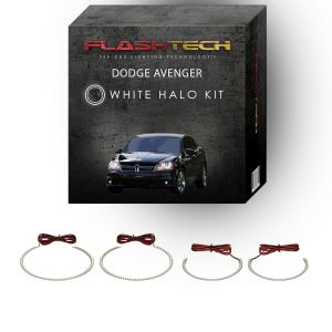 Dodge Avenger White LED Halo Headlight Kit 2008-2015