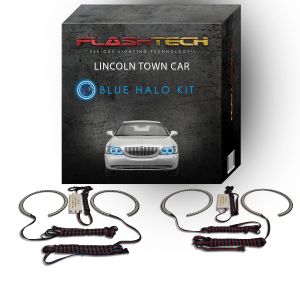 Lincoln Town Car 2005-2011 Blue LED Halo Headlight Kit