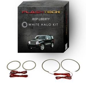Jeep Liberty White LED Halo Headlight Kit 2008-2013