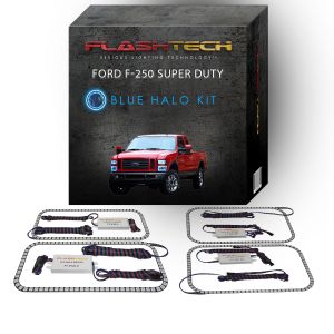 Ford 250 /Ford F350 2008-2010 Blue LED Halo Headlight Kit