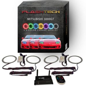 Mitsubishi 3000GT 1994-1998 V.3 Fusion Color Change LED Halo Headlight Kit with Wifi Remote
