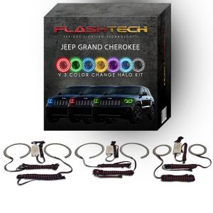Jeep Grand Cherokee V.3 Fusion Color Change LED Halo Headlight Kit 2011-2013