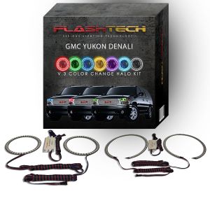 GMC Yukon Denali V.3 Fusion Color Change LED Halo Headlight Kit 2001-2006