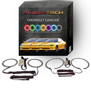 Chevrolet Cavalier V.3 Fusion Color Change LED Halo Headlight Kit 2003-2005