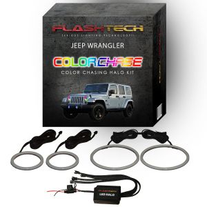 Jeep Wrangler ColorChase Headlight & LED Halo Fog Light Kit 1997-2015