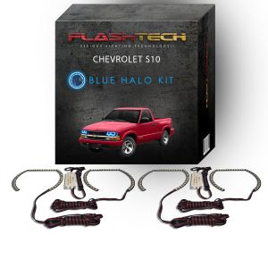 Chevrolet S-10 1998-2004 Blue LED Halo Headlight Kit