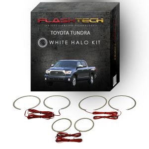 Toyota Tundra White Headlight & LED Halo Fog Light Kit 2007-2013