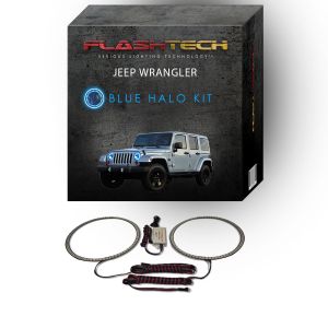 Jeep Wrangler 1997-2015 Blue LED Halo Headlight Kit