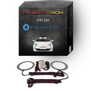 Fiat 500 2012-2013 Blue LED Halo Headlight Kit