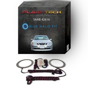Saab 9-3 2003-2007 Blue LED Halo Headlight Kit