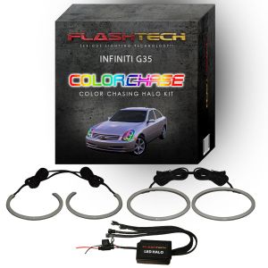 Infiniti G35 Sedan ColorChase LED Halo Headlight Kit 2003-2004