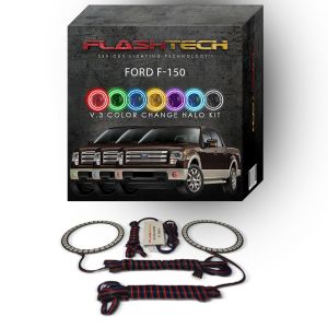 Ford F150 Projector V.3 Fusion Color Change LED Halo Fog Light Kit 2013-2014
