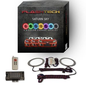 Saturn Sky 2007-2010 V.3 Fusion Color Change LED Halo Headlight Kit with RF Remote