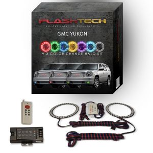 GMC Yukon 2007-2013 V.3 Fusion Color Change LED Halo Fog light Kit with RF Remote