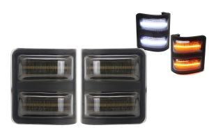 2008 - 2016 FORD F250 FLASHTECH DYNAMIC SWITCHBACK LED SIDEMARKER MIRROR SMOKED