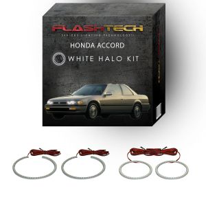 Honda Accord White LED Halo Headlight Kit 1990-1993