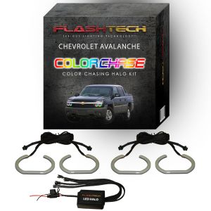 Chevrolet Avalanche ColorChase LED Halo Headlight Kit 2003-2006 (Cladded)