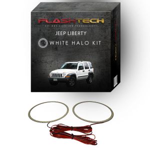 Jeep Liberty White LED Halo Headlight Kit 2002-2007