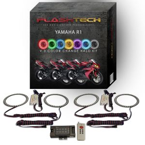 Yamaha R1 2004-2006 V.3 Fusion Color Change LED Halo Headlight Kit with RF Remote