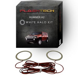 Hummer H2 White LED Halo Fog Light Kit 2003-2009