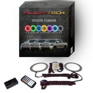 Toyota Tundra 2014-2015 V.3 Fusion Color Change LED Halo Fog light Kit with bluetooth RF Remote