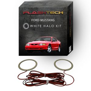 Ford Mustang White LED Halo Headlight Kit 1994-1998