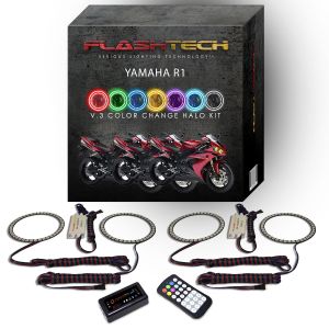 Yamaha R1 2004-2006 V.3 Fusion Color Change LED Halo Headlight Kit with Bluetooth RF Remote