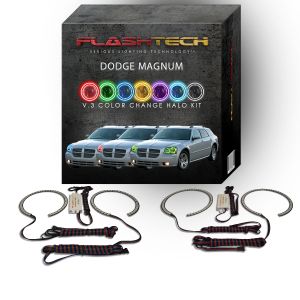 Dodge Magnum V.3 Fusion Color Change LED Halo Headlight Kit 2005-2008