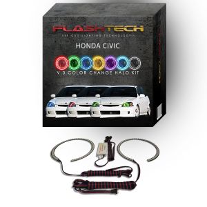 Honda Civic V.3 Fusion Color Change LED Halo Headlight Kit 1996-1998