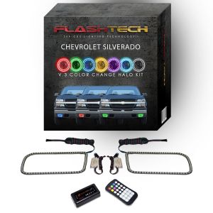 Chevrolet Silverado 2003-2006 V.3 Fusion Color Change LED Halo Fog light Kit with bluetooth RF Remote
