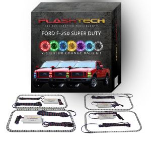 Ford 250 /Ford F350 V.3 Fusion Color Change LED Halo Headlight Kit 2008-2010