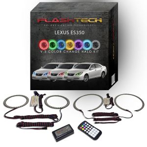 Lexus ES350 2007-2009 V.3 Fusion Color Change LED Halo Headlight Kit with Colorfuse RF Remote