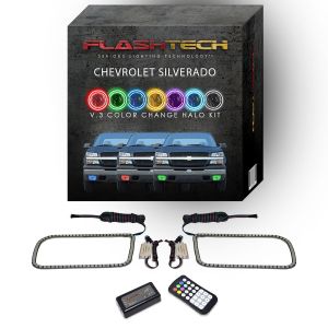Chevrolet Silverado 2003-2006 V.3 Fusion Color Change LED Halo Fog light Kit with Colorfuse RF Remote